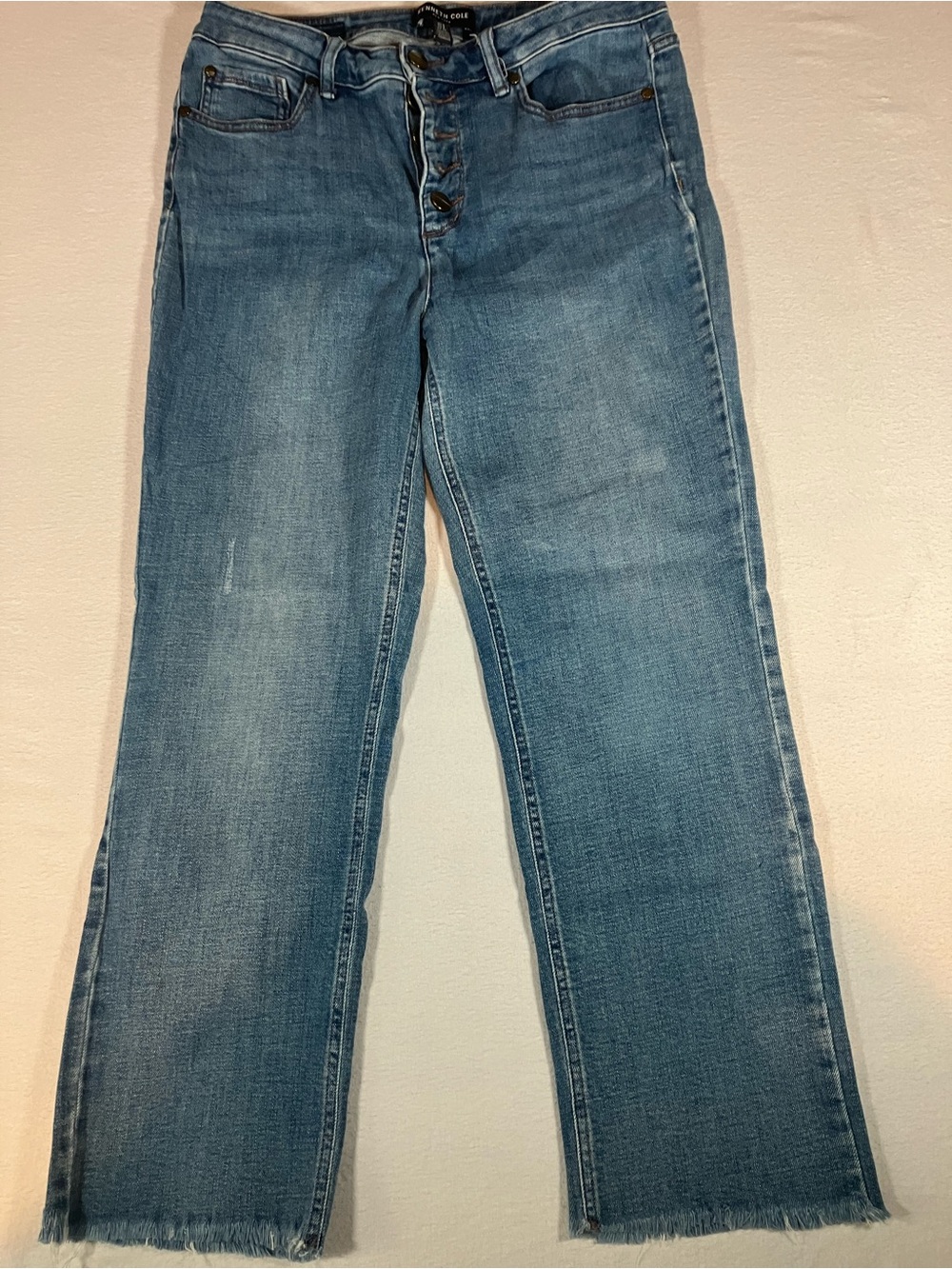 Kenneth Cole Women's Medium Wash Straight-Leg Jeans size 8